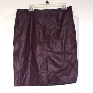 Plum Pleather Skirt